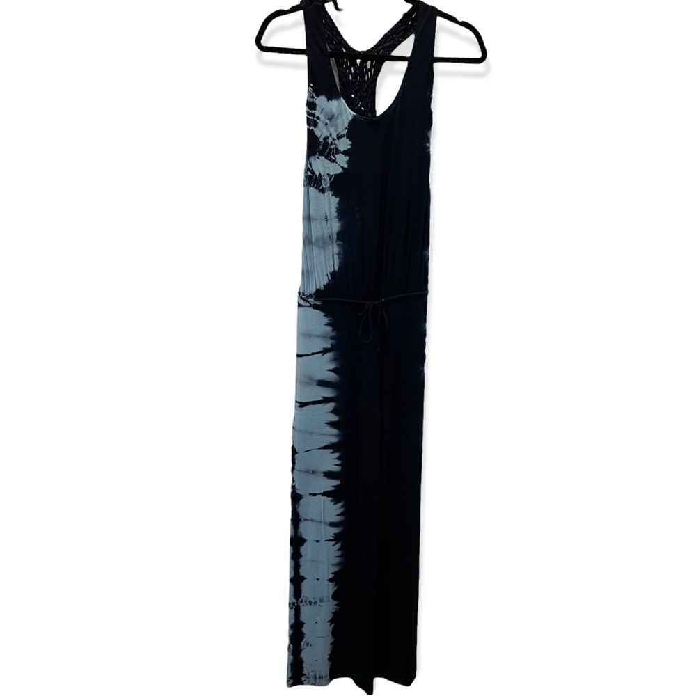 Sky Clothing Braided Back Wide Leg Tie Dye Jumpsuit